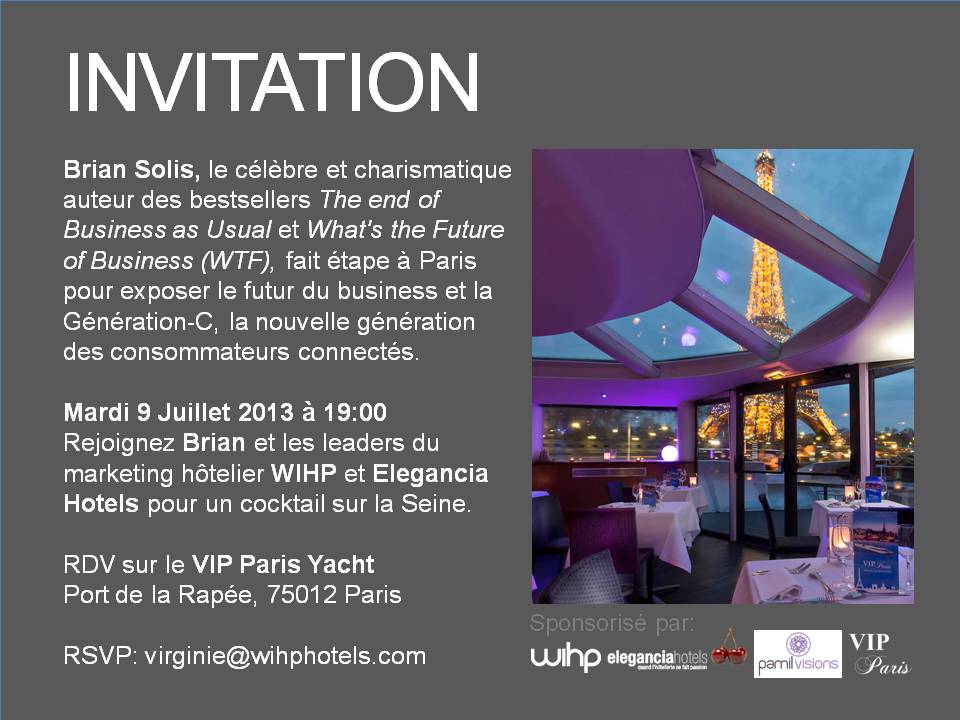 Your invitation to events in Paris and London