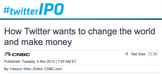 Brian Solis and CNBC review how Twitter wants to change the world and make money