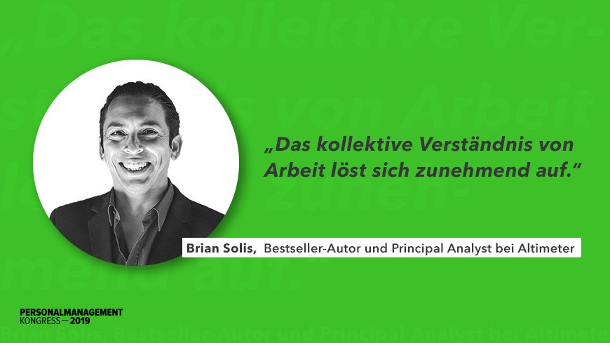 Brian Solis, a Keynote Speaker of the PMK, Speaks to German Human Resources Manager Site