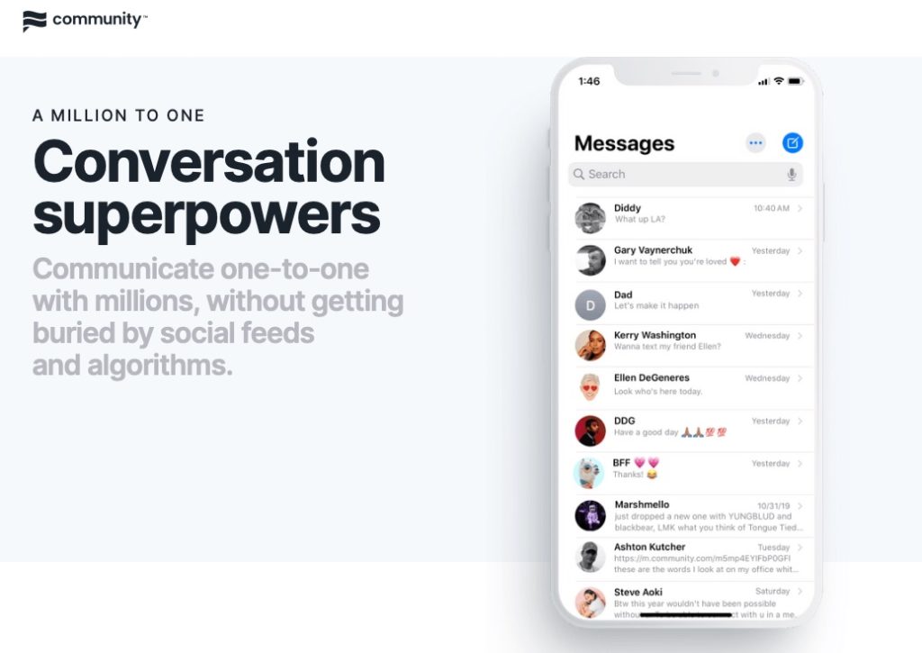 New Text-Based Conversation Platform Community Strives To Deliver What Social Media Promised, One-To-One Relationships